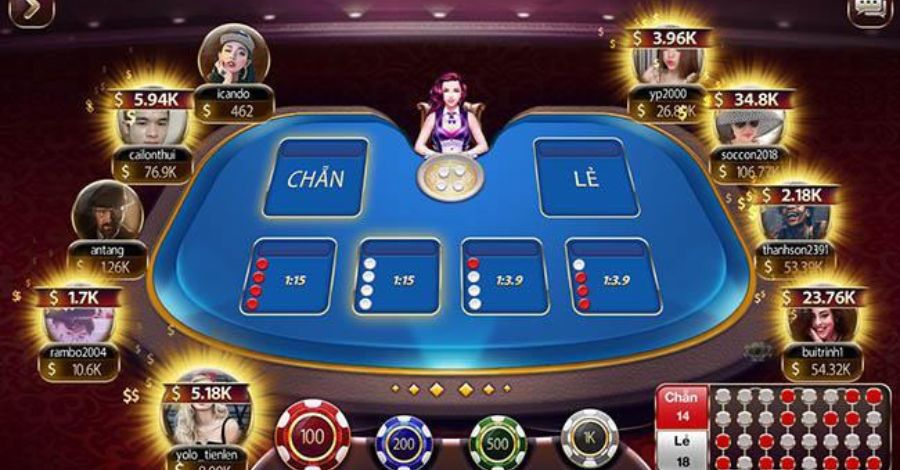 Giao diện chơi xóc đĩa online