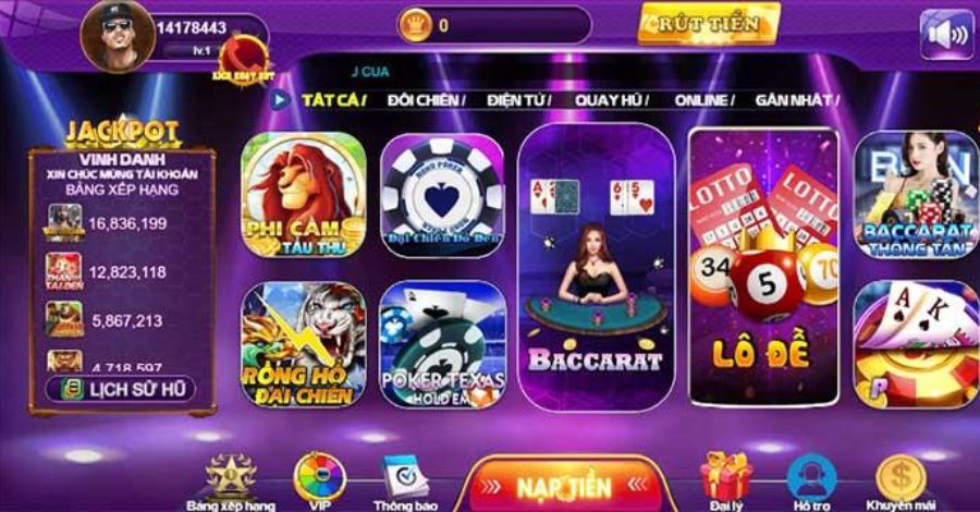 Giao diện của cổng game thu hút rất nhiều sự chú ý của người dùng
