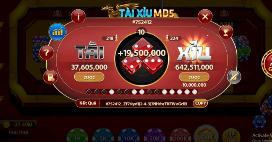 Luật chơi tài xỉu MD5.