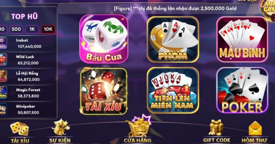 Một số game bài đổi thưởng winvn nổi bật