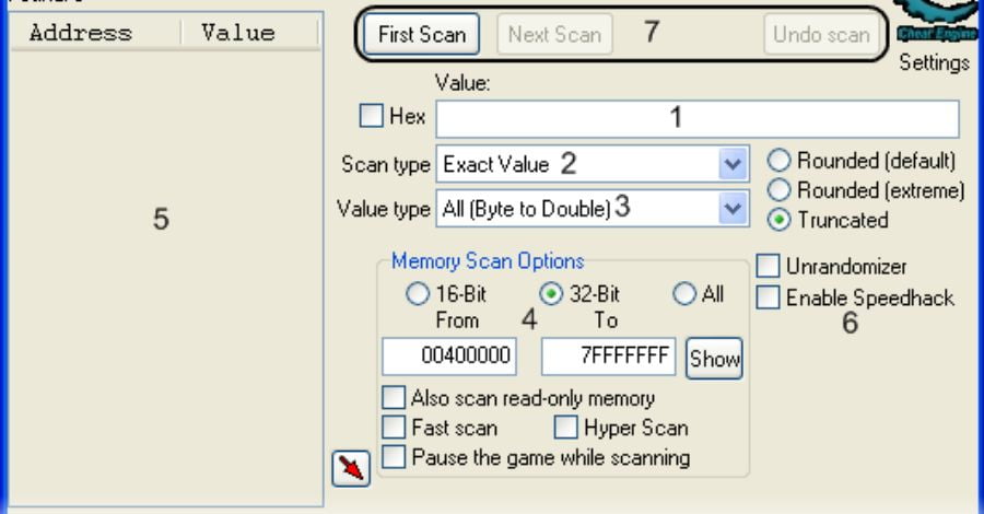Thay đổi các chỉ số với tool hack nổ hũ Winvn Cheat Engine