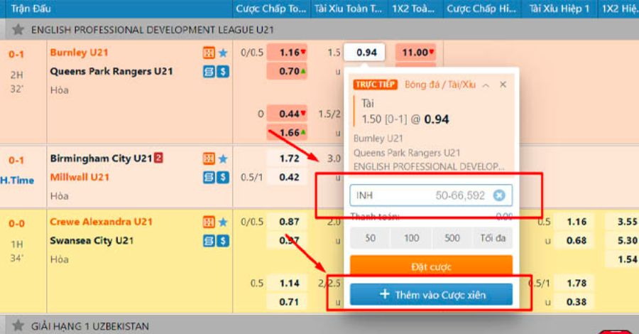 Gia tăng tỷ lệ thắng khi chơi xiên một trận